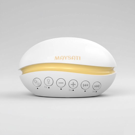 MAYSATI White Noise Machine – 27 Geluiden incl. Baarmoeder Geluid – Witte Ruis voor Baby & Volwassenen – Compact & Draagbaar – 50 Uur Batterij