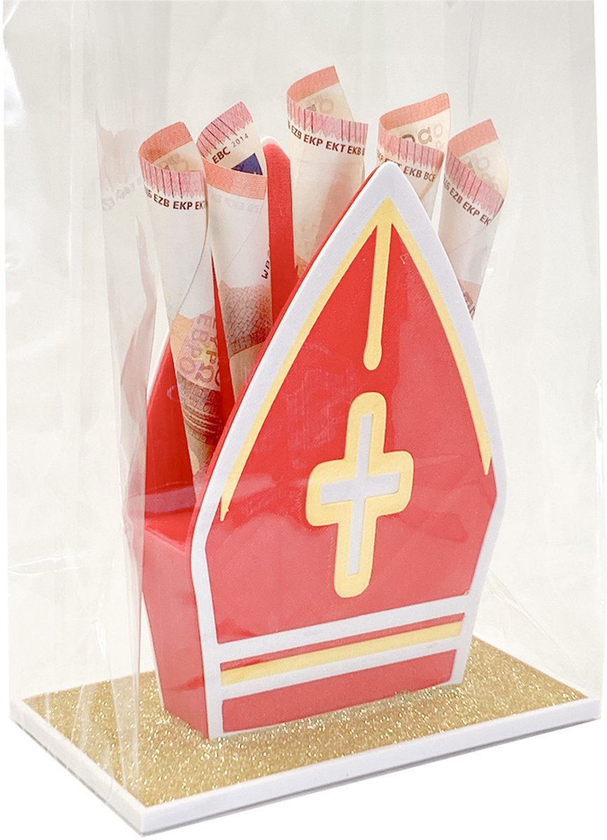 Kadogeld.nl - Groot - Sinterklaas - Mijter - Orgineel - Grappig - Geld - Cadeau - Geven