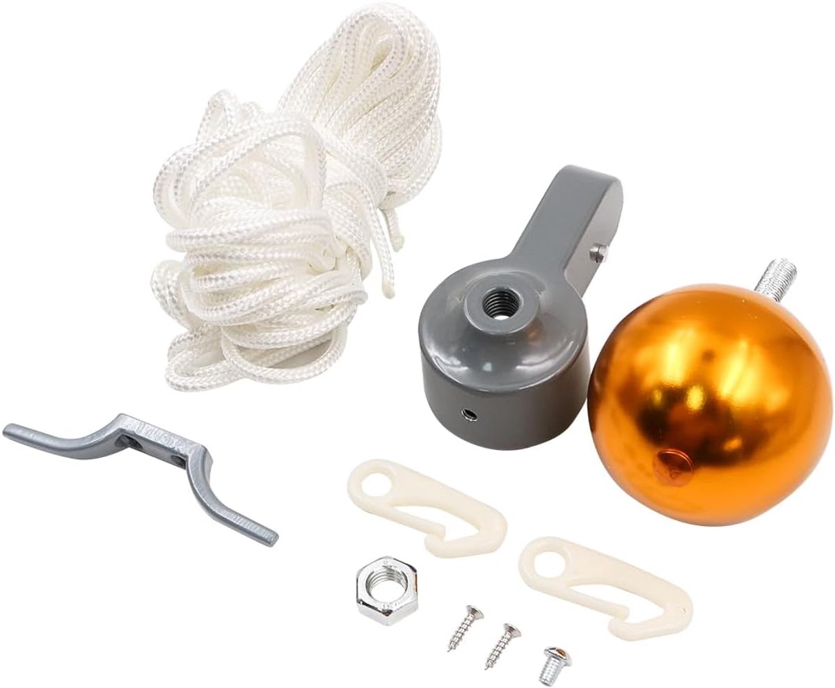 Reparatieset voor Scheepsvlaggen - Complete Accessoires - Inclusief Gouden Ballenkop - Touw - Karabijnhaak - Multiplex - Katrollen en Schroeven