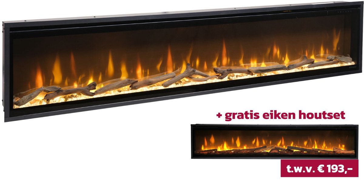 Dimplex Ignite Evolve 74 + Gratis eiken houtset t.w.v. € 193