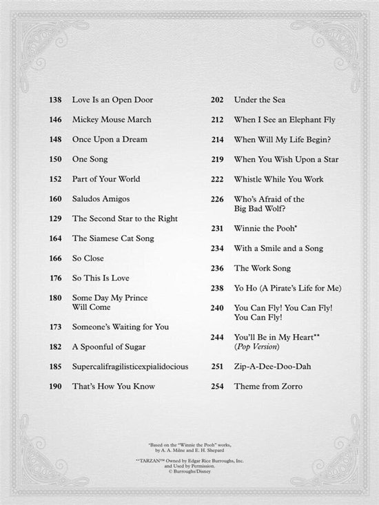 Bladmuziek van Disney liedjes met de titel "The Disney Collection". Bevat titels zoals "Under the Sea" en "The Work Song".