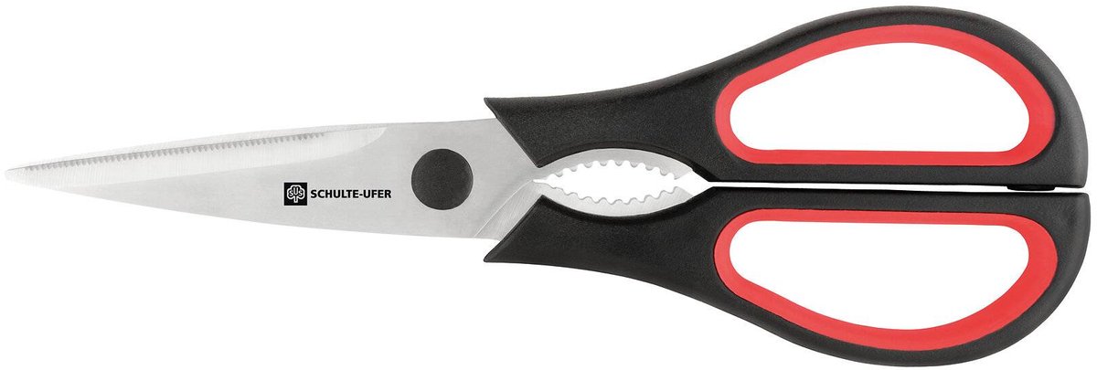 Schulte-Ufer Pro Series Universele Schaar - Hoogwaardig staal, ergonomisch & veelzijdig - Voor keuken, kantoor, tuin, noten en flessen openen