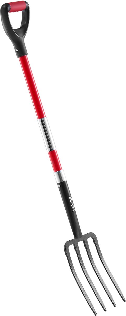 VEVOR Mestvork Met Glasvezel Handvat 1150mm Mestvork Mestvork Hooivork 4 Tanden — afbeelding 2