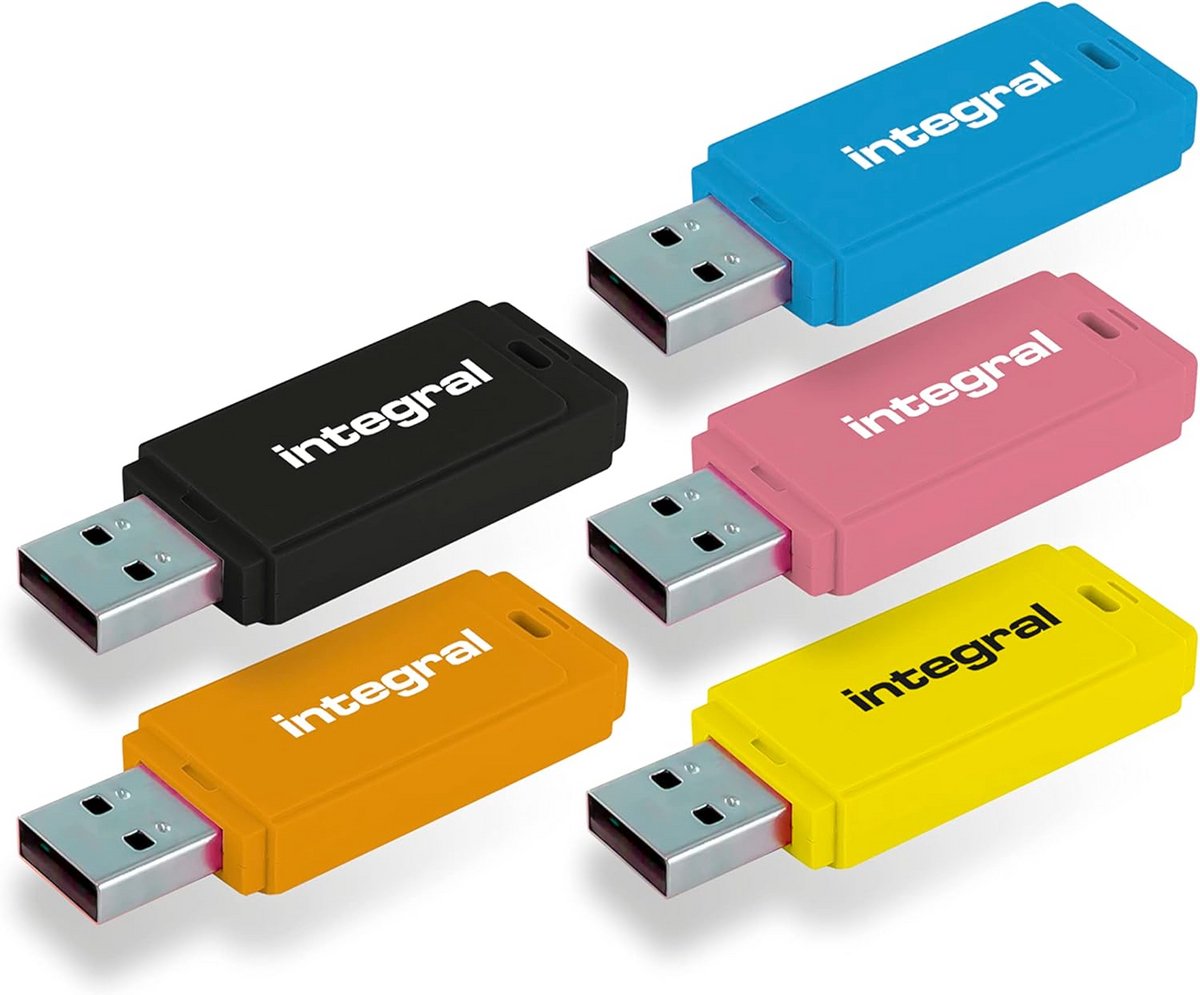 5-Pack USB 2.0 Flash Drives 32 GB Kleurrijke Set Geheugensticks