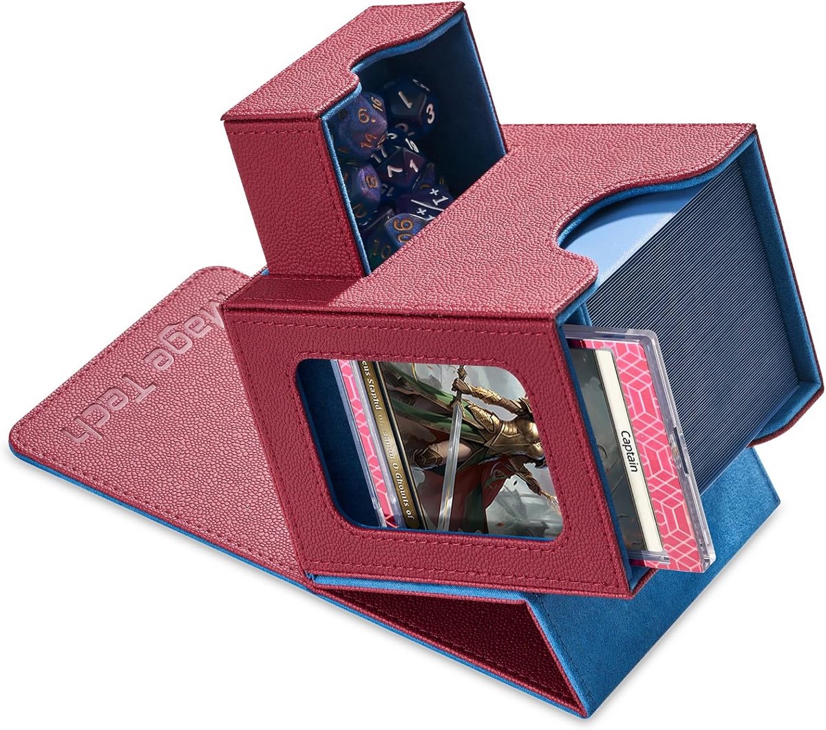 Deck Box voor 100 Dubbel Sleeve Kaarten - Met Commander Display en Dobbelsteenlade