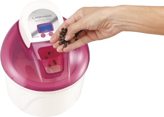 IJsmachine met LCD-display - 1,5L IJsmaker voor Zelfgemaakt IJs en Sorbets - Paars/Wit van Merkloos — afbeelding 5