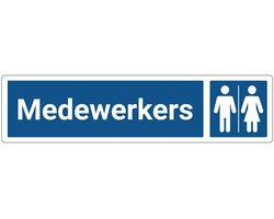 Medewerkers toilet deurbordje met zelfklevende strip | Forex