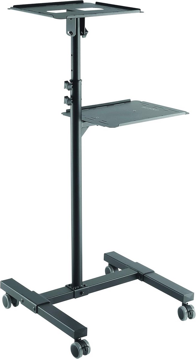 Notebookstandaard met Stalen Frame en Flexibele Wielen