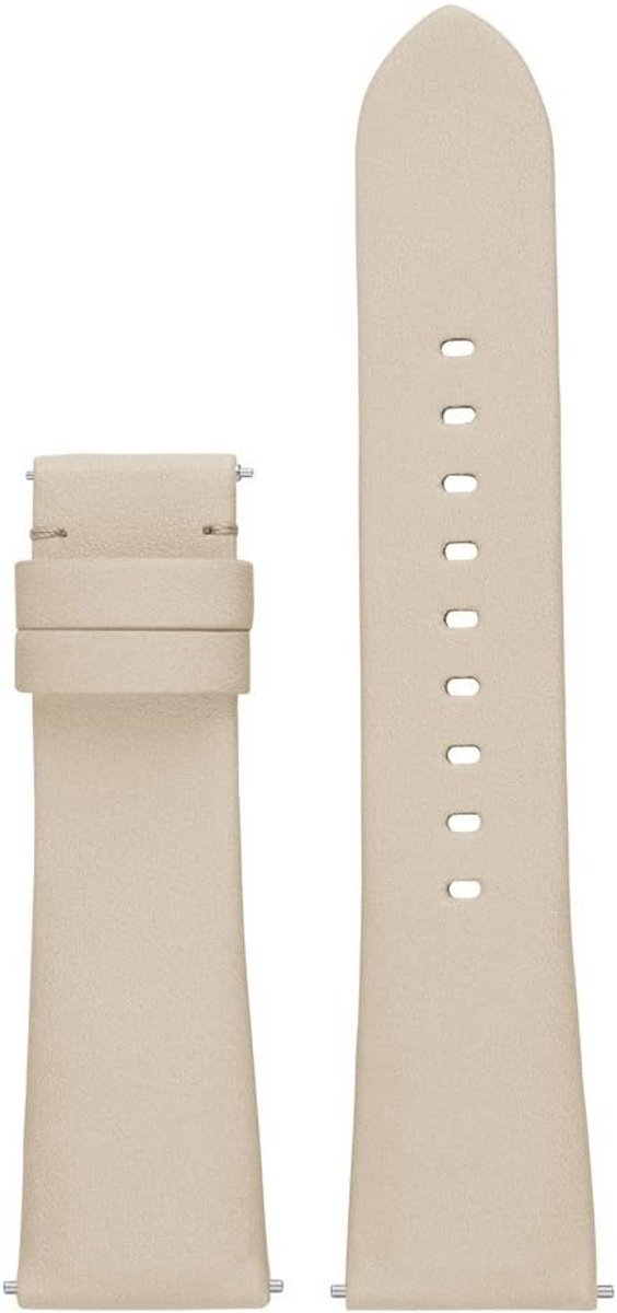 Leren horlogeband voor dames, grijs leer, 22mm breed