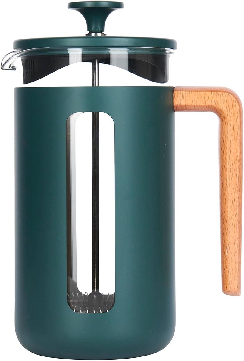 RVS Cafetière Groen 8 Cups - French Press Koffiezetapparaat in Geschenkverpakking