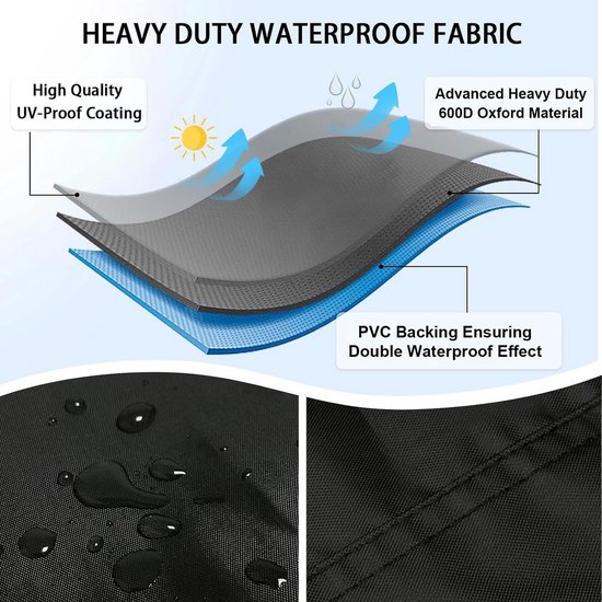 Heavy Duty Waterdichte L-vormige Tuinmeubelhoes voor