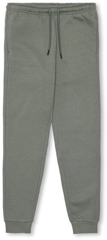 Olijfgroene joggingbroek met trekkoord en nauwsluitende enkelboorden.