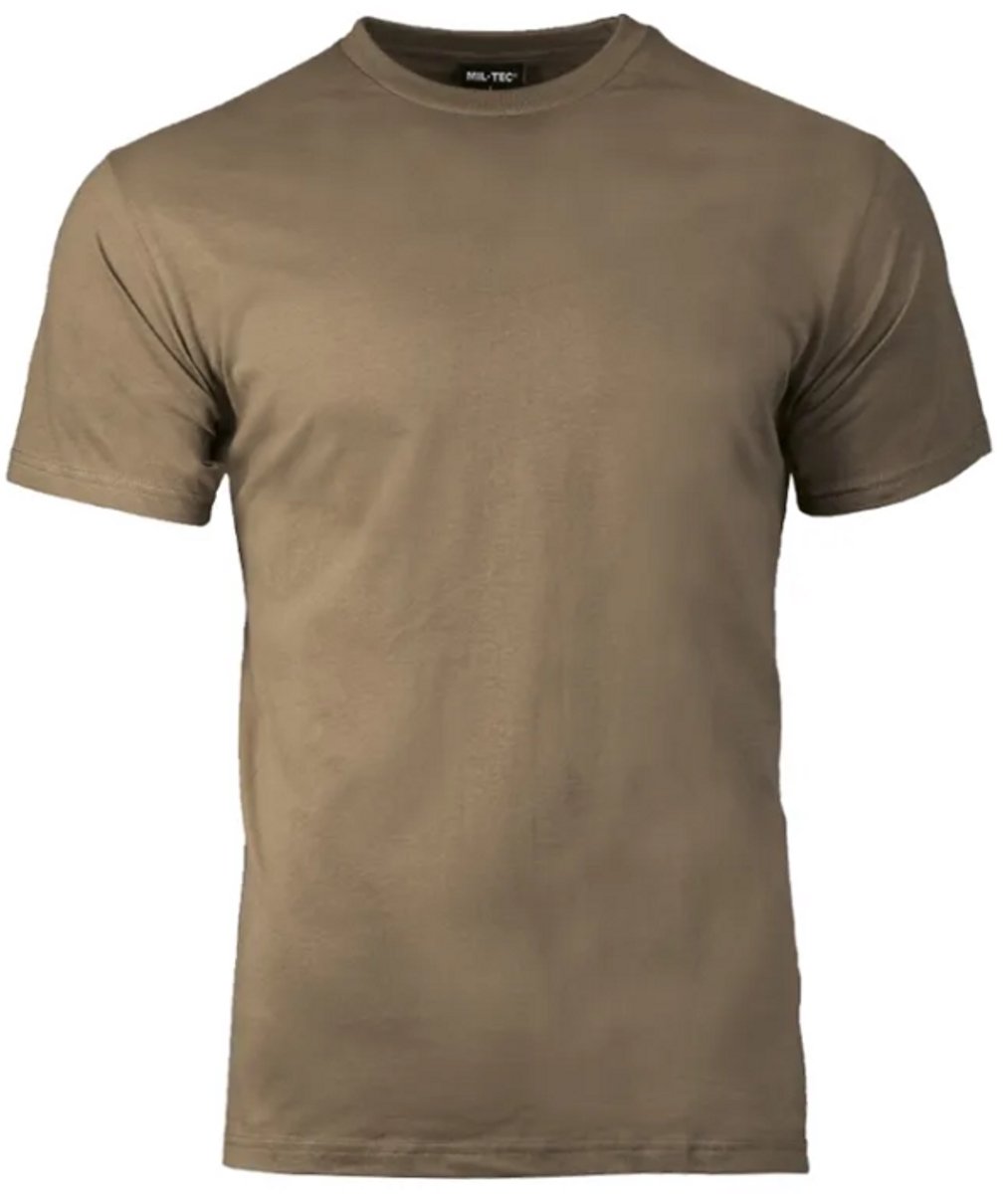 Effen T-Shirt - Mil-Tec - Coyote - Maat XL