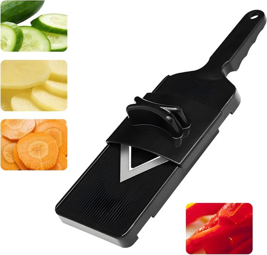 Foto: Koolsnijder verstelbare groentesnijder multifunctionele fruitsnijder handmatige groentesnijder v vormige groentesnijder verschillende diktes