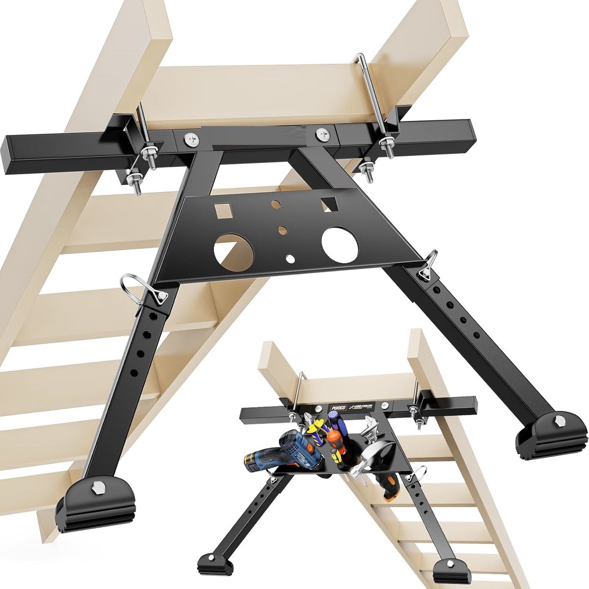 Ladderstabilisator voor dak - Ladderafstandshouder - Uitbreidingsladderstabilisator Muurafstandshouder - Solide en betrouwbaar, gemakkelijk te gebruiken