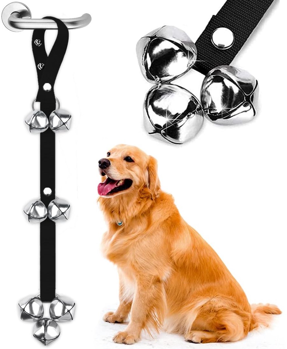 1 stuk - Honden deurbel - deurbel voor honden - bel voor hond - hondentraining zindelijk - puppy training toilet - Bells Adjustable Door - puppytrainer - zilver