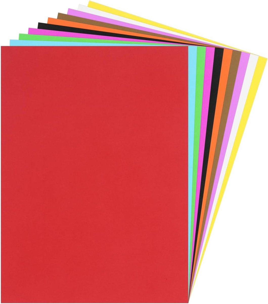 Allecta - Gekleurd Papier A4, 60 Vellen, 50 x 38 cm, Dik Karton, Voor DIY Kunst