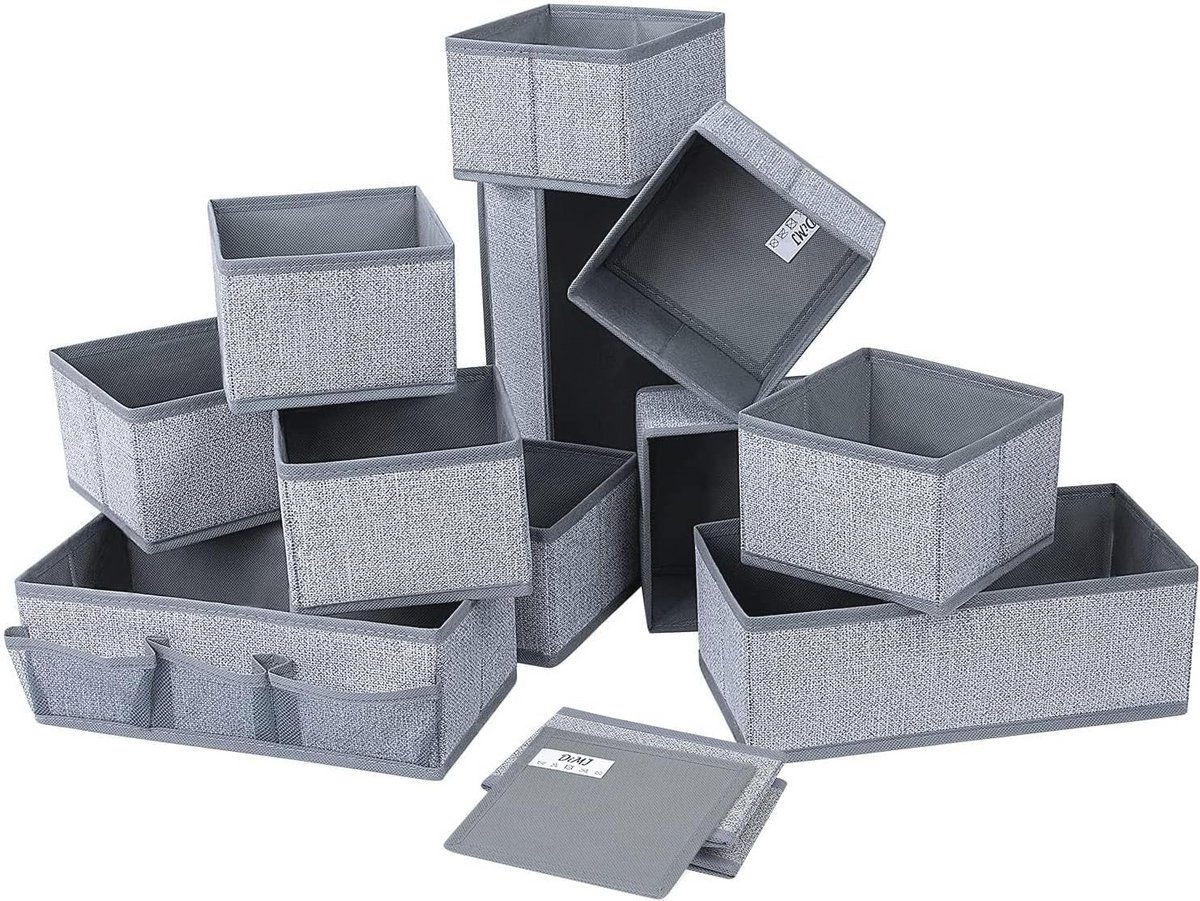 Lade-organizer voor ondergoed en sokken - Opvouwbare kastorganizer set van 12