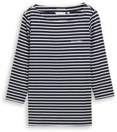 Tom Tailor - Shirt met lange mouwen en streepjesmotief - Maat XL - navy blue offwhite stripe