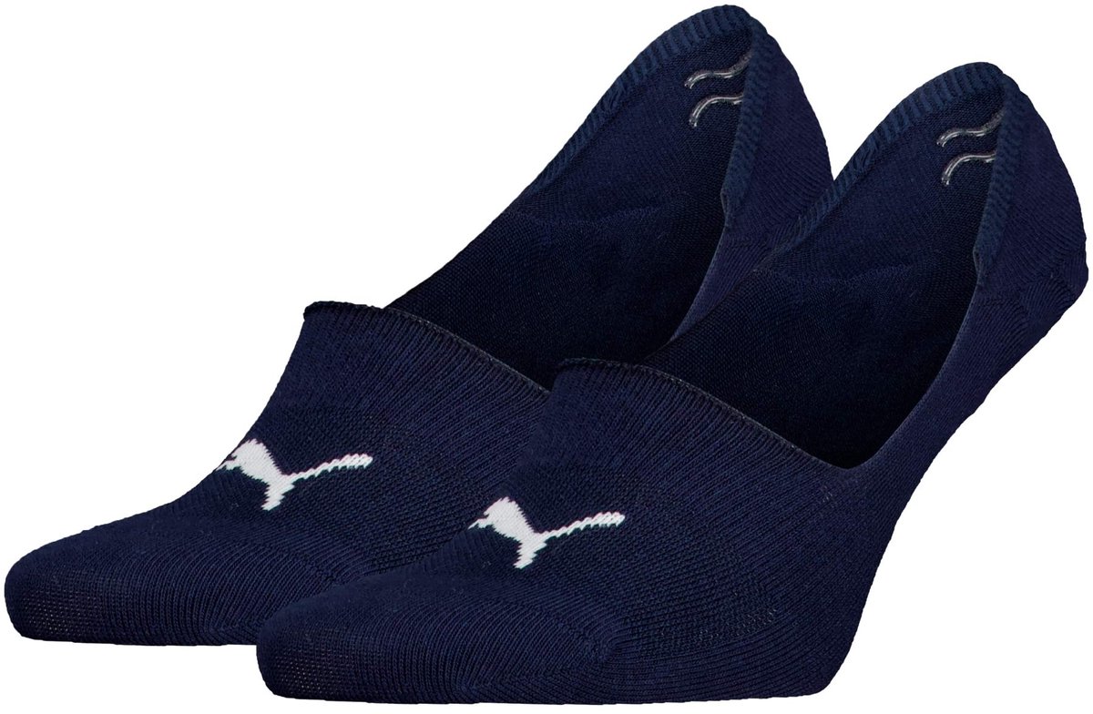 PUMA unisex 2P mid cut footies Blauw