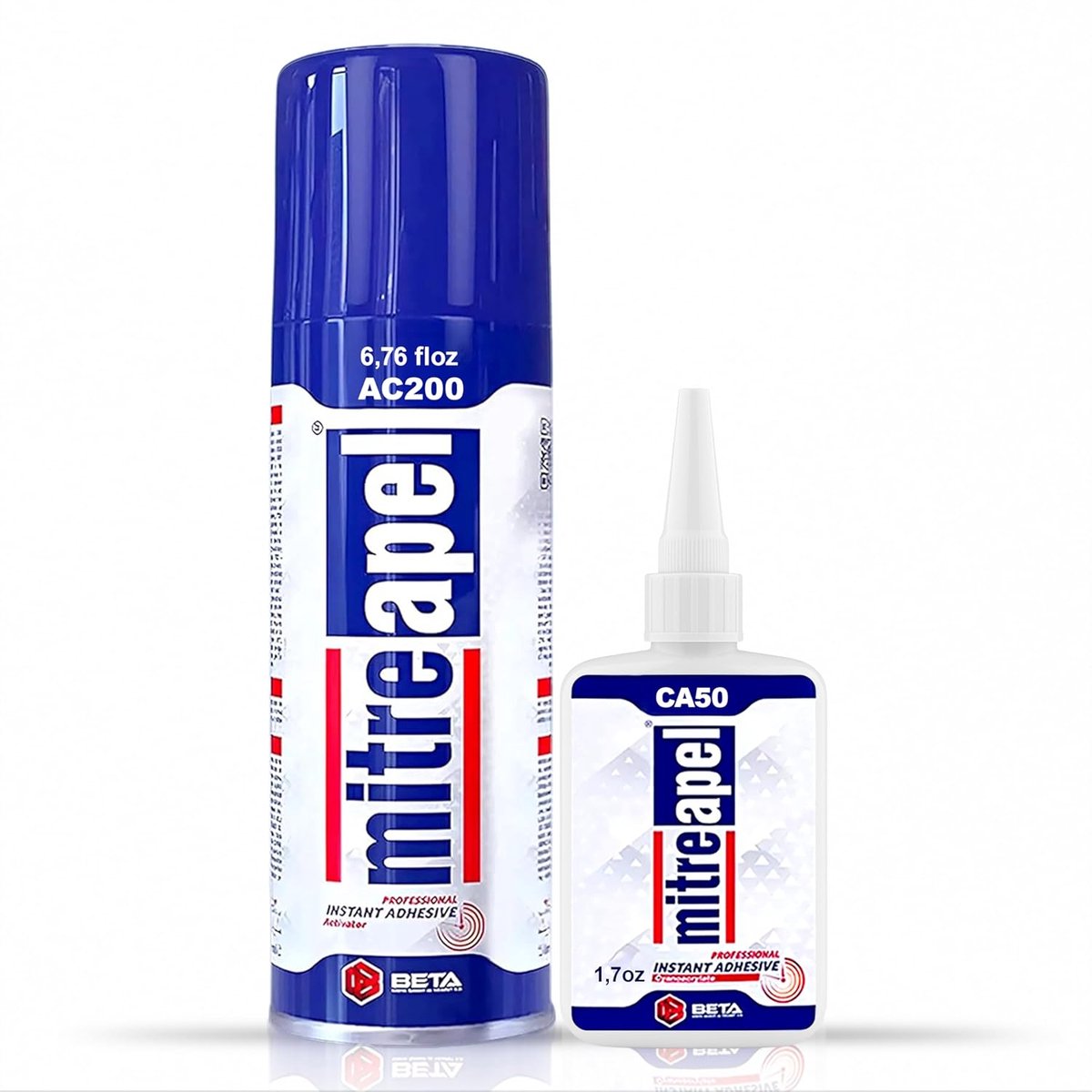 Mitreapel Secondelijm met Activator – 200 ml – 1 stuk – Superlijm – Sterke Secondelijm – Snelle en Betrouwbare Reparaties in Seconden - Twee-componentenlijm - Super Glue Instant Adhesive with Activator