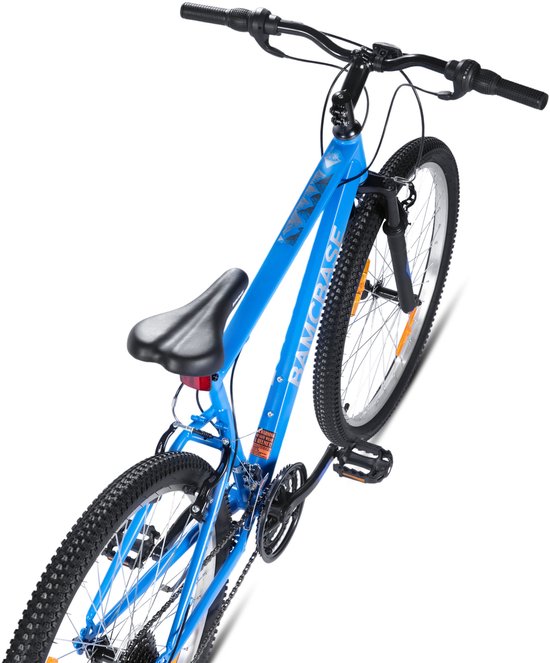 BAMCBASE Agave Voorvering Mountainbike - 27.5 inch - Carbonstalen Frame - 18 Versnellingen - Handrem - V-Brake - Spatborden - Blauw - Geschikt voor buitenactiviteiten in de lente van Bamcbase — afbeelding 3