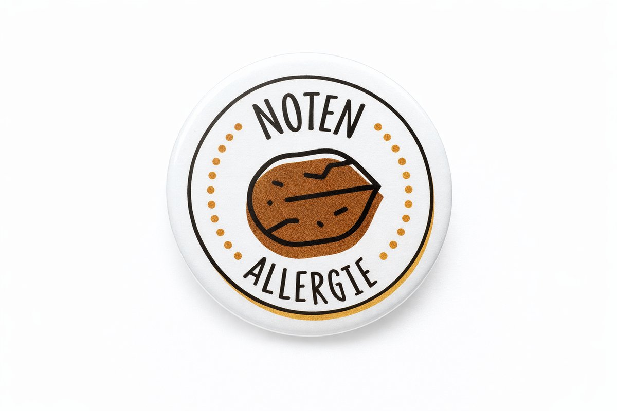 Button (met klem) noten allergie