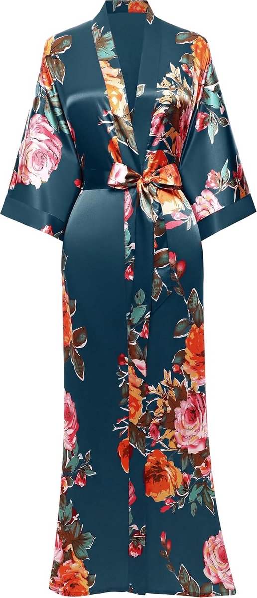 Peacock Kimono Robe voor Dames - Ideaal voor Bruiloften en Gezellige Avonden