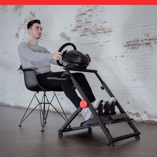 REBBLERS® SIMR 50 Wheel Stand + Gearshift Holder - Opklapbaar Racestuur Standaard - Zwart van Merkloos — afbeelding 2