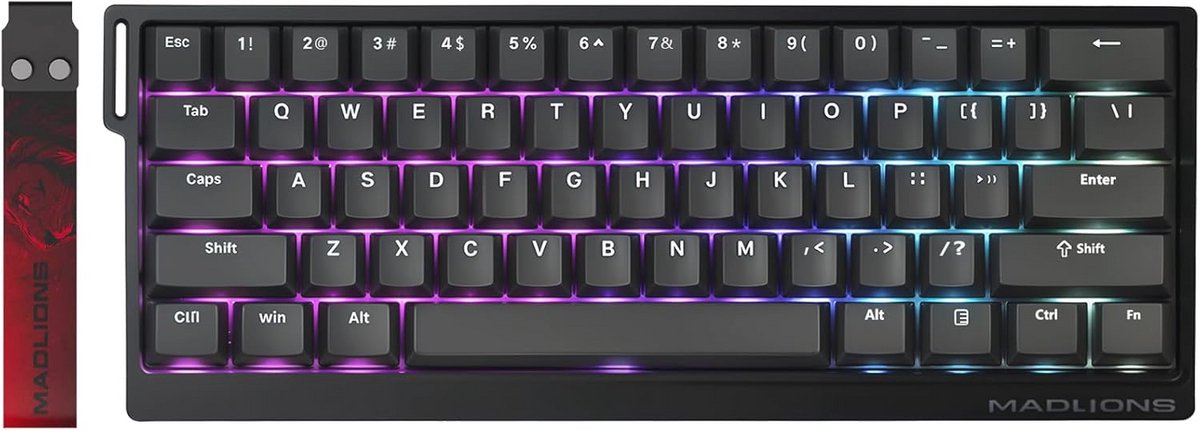 60% Bed draadloze mechanische gaming toetsenbord met RGB verlichting voor PC/Mac