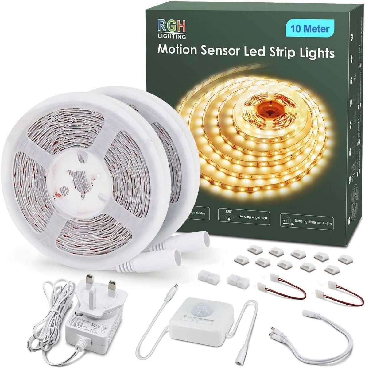 Bewegingssensor LED Strip Lichten - 10 meter Dimbaar met 2 Modi voor Kast, Keuken en Woonkamer