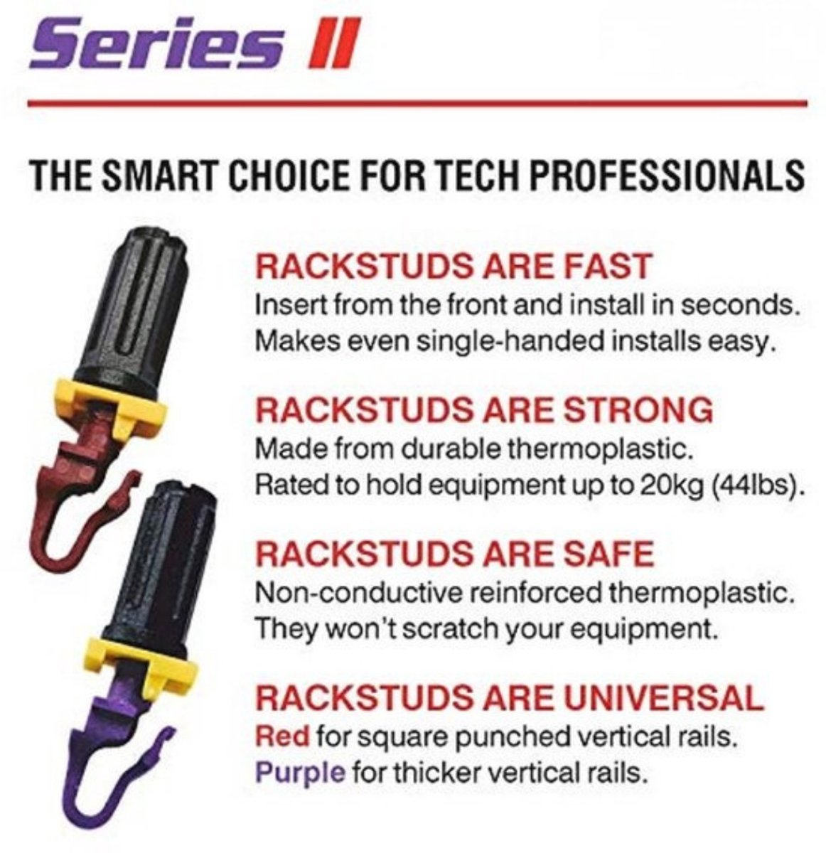 Universele Rackstuds voor 19" Server Racks - Perfecte Vervangingen voor Kooimoeren