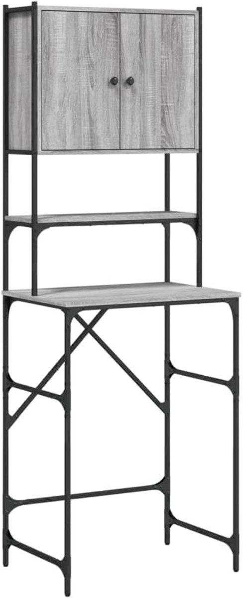 Wastafelkast Hoog Strak Design voor Wasmachine en Droger - 68x48.5x194 cm