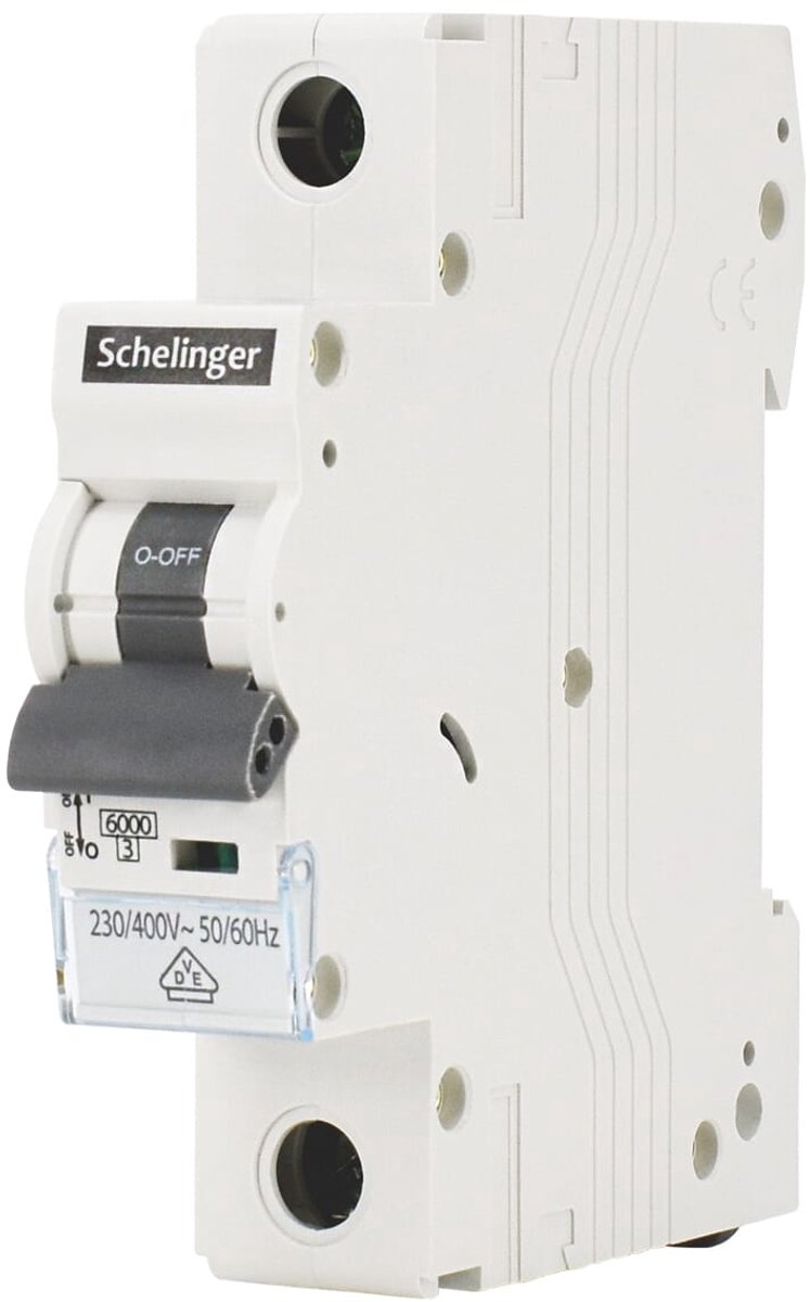 Schelinger Installatieautomaat 25A C-karakteristiek - 1-polig - 230/400V - A02-G8-1P-C25 - IP20