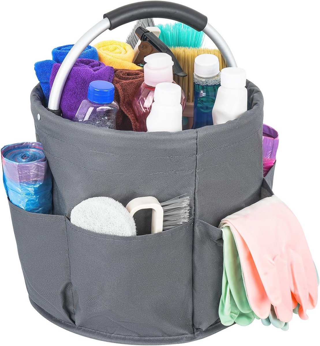Grote reinigingsbak met handvat - Multifunctionele organizer met meerdere vakken, gemakkelijk schoon te maken en te dragen