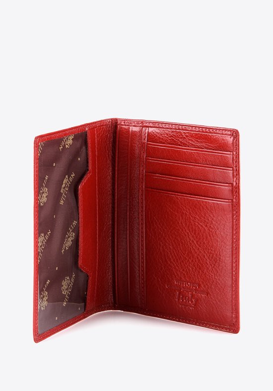 Wittchen - Documenten Etui - Donkerbruin - Rood - Natuurleer — afbeelding 2