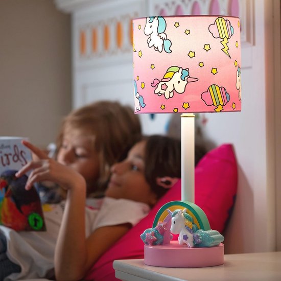 Leuke Eenhoorn Lamp voor Kinderen - Handgeschilderd en UL Vermeld - Perfect voor Meisjes Kamer van Merkloos — afbeelding 4