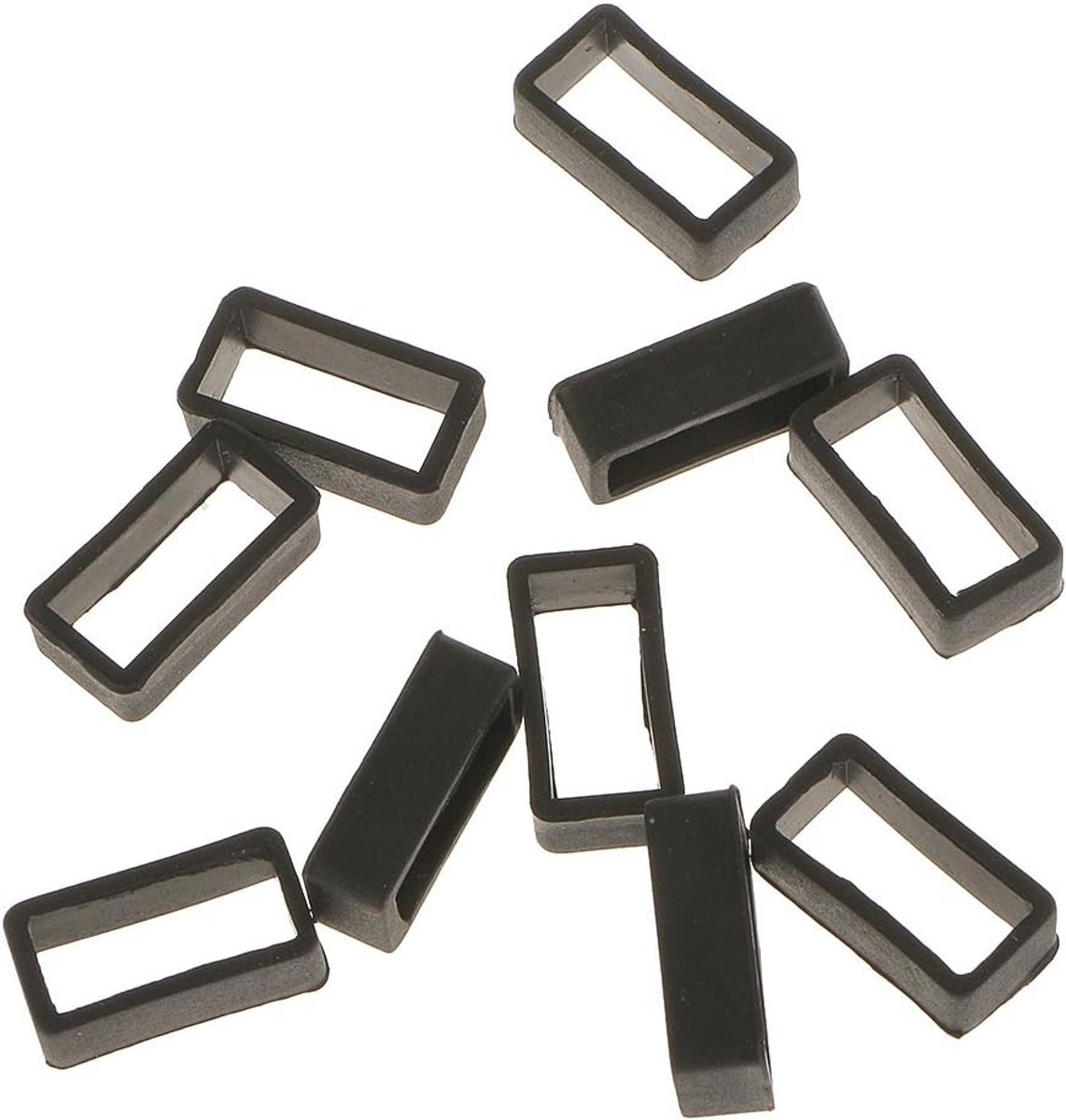 Rubberen horlogeband lus gesp houder voor 18 mm smalle horlogebandjes - 10 stuks