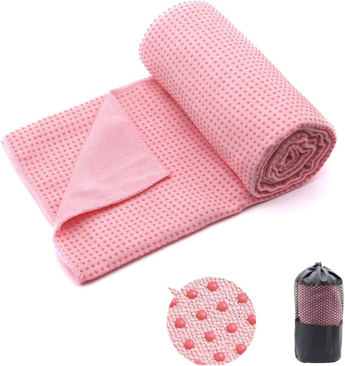 Yoga Handdoek voor Heet Yoga - Absorberend en Antislip voor Yoga, Pilates en Training 61 x 183 cm
