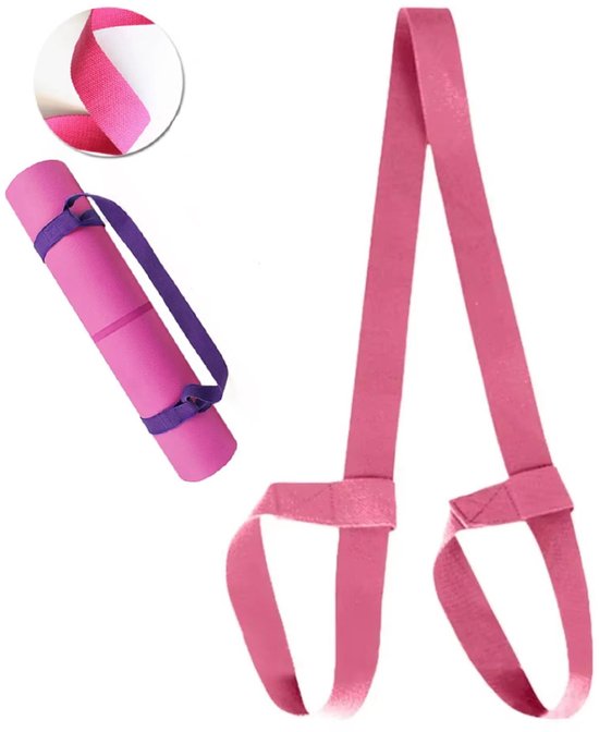 Yoga Mat - Draagriem - Voor Extra Dikke Mat - Draagband - Hengsel voor Yoga mat - Roze van Merkloos — afbeelding 2