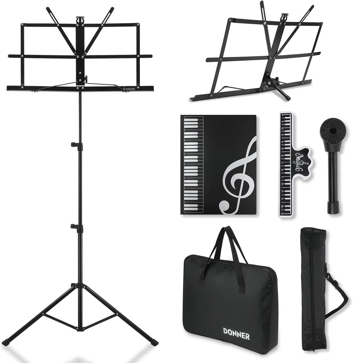 2-in-1 Muziekstandaard - Inklapbare Tafelstandaard voor Muzikanten