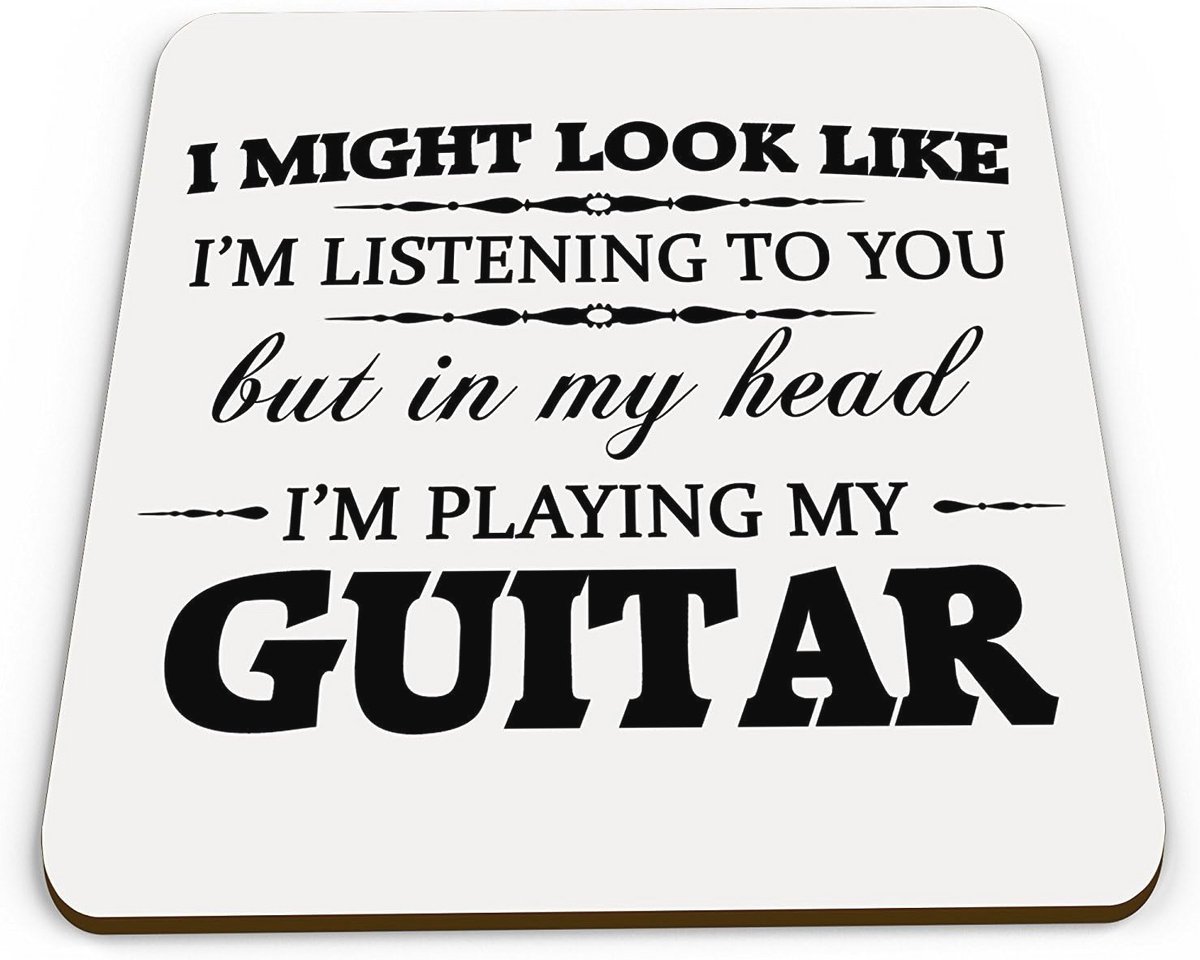 Guitar Novelty Gift Coaster - Fun Coaster for Music Lovers