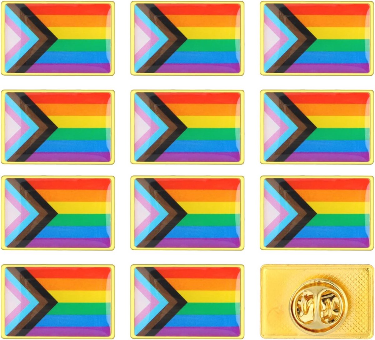 Pride Badge Set - 12 Stuks Herbruikbare Kleurige Regenboog Pins voor LGBT Decoratie