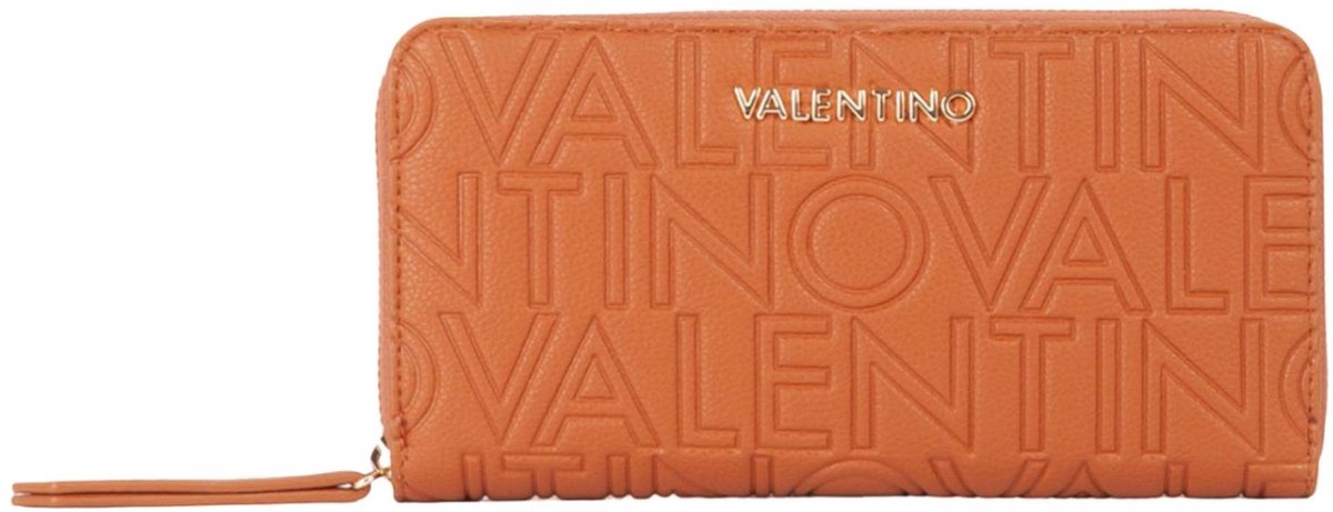 VALENTINO portemonnee Pansy Zip Around Wallet Cuoio bruine
