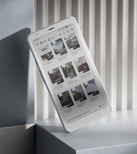 2e Kansje BOOX Palma2 Pro e-reader - Wit - Krachtige 6,13" kleuren-ePaper e-reader in smartphone-formaat, met Android 15, Hybrid SIM-slot en Google Play Store van Merkloos — afbeelding 4