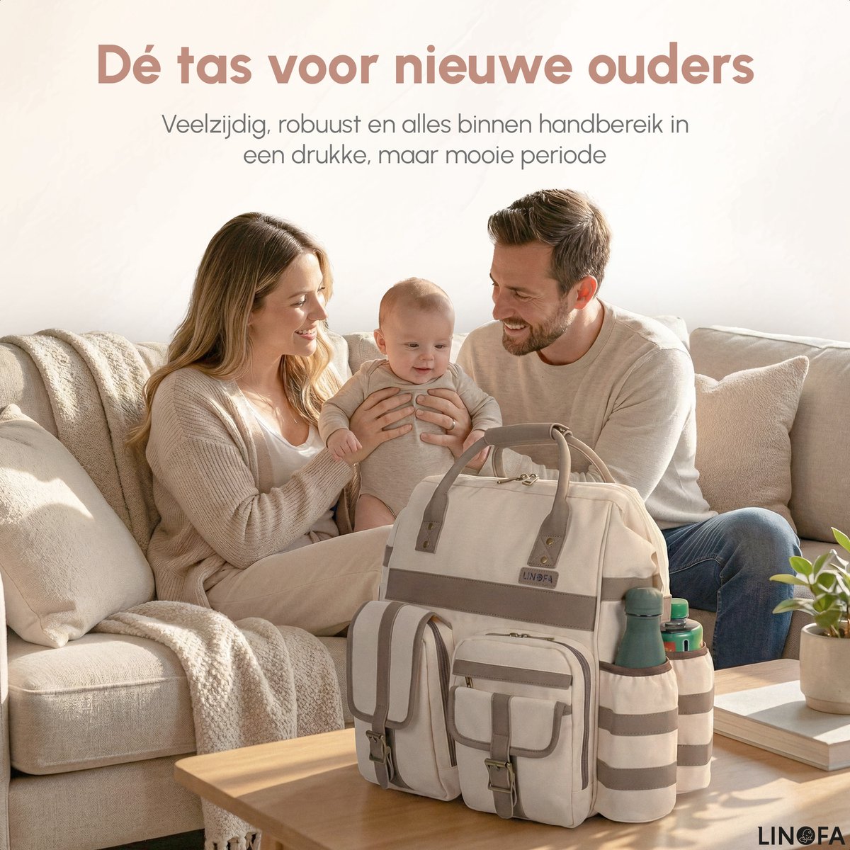 Linofa Lily luiertas 25L met vier draagwijzen thumbnail 5