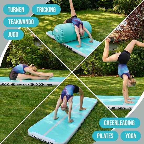 Apollo Air Mat Pro - Luchtvolgmat Voor Volwassenen, Ook Bruikbaar Als Turnmat Voor Kinderen Verkrijgbaar In 3m En 4m Lengtes Opblaasbare Turnmat Voor Thuisgebruik