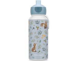 Mepal Pop-up drinkfles Campus Little Dutch - 400 ml - Sluit goed af - Drinkbeker voor kinderen - Forest Friends