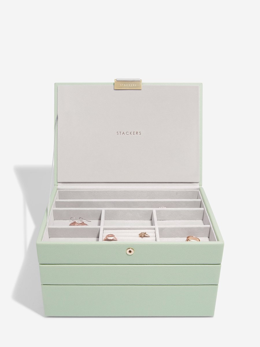 STACKERS SAGE GREEN - Sieradendoos - Juwelendoos - Sieradenhouder - Sieraden Organizer