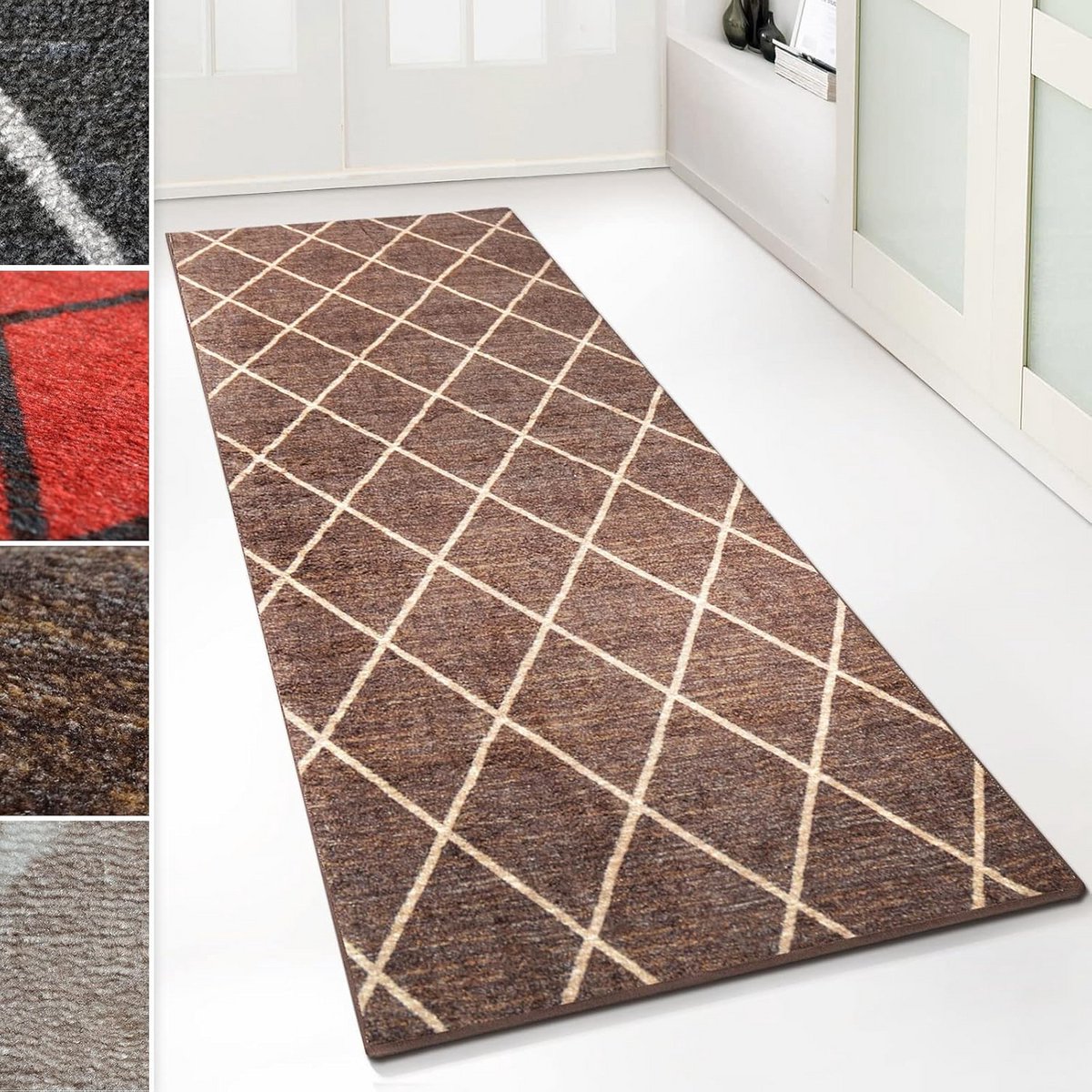Vloerkleed Runner - Lange vloerbedekking - Huis Aankleden - Antislip Gel Onderkant - 80 x